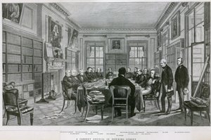 A Cabinet Council in 10 Downing Street by English School