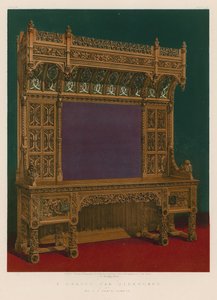 A Carved Oak Sideboard by English School
