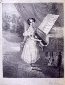 A Child Pianist (Miss Jonas?) Playing John Field