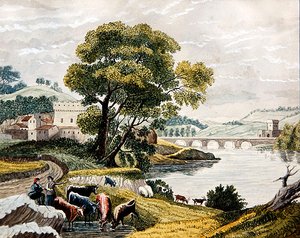 A Claudian Landscape, c.1825 by English School