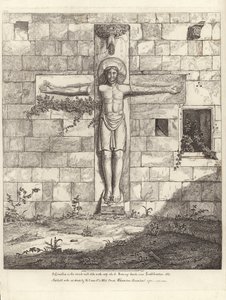 A Crucifix on the Outside Wall of the South Cross Aisle of Rumsey Church by English School