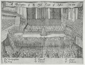 A Description of the High Court of Justice (The Trial of Charles I) by English School