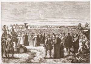 A Field-preaching near Ghent by English School