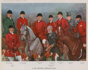 A Fox Hunting Constellation by English School