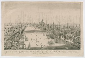 A General View of the City of London by English School