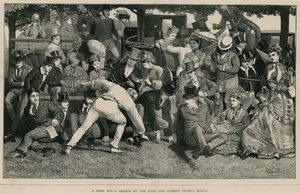 A Good Hit - a sketch at the Eton and Harrow cricket match