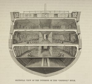 A Hulk (prison ship), from 