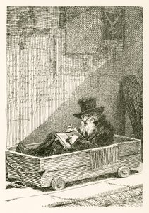 A Jew Beggar Who Has Lost the Use of His Legs by English School