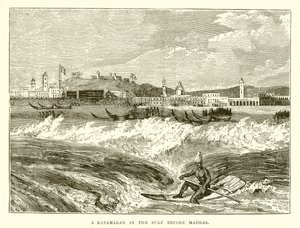 A Catamaran in the Surf before Madras