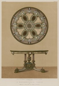 A Marqueterie Table by English School