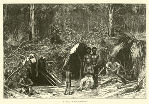 A Native Encampment by English School
