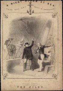 A Night Storm at Sea by English School