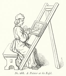 A Painter at his Easel by English School