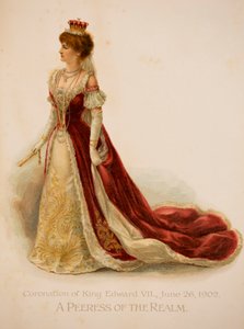 A Peeress of the Realm in her coronation robes