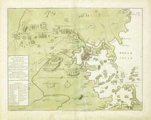A Plan of the Town and Harbour of Boston and the Country adjacent by English School
