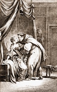 A Priest Accosting a Woman