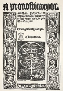 A Prognostication, by Jasper Laet, printed by R. Bankes
