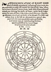 A Prognostication of Right Good by Leonard Dygges, 1555