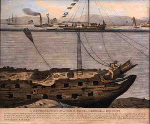 A Representation of H.M.S. Royal George of 108 Guns, published in 1833