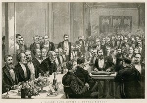 A Savage Club Dinner, a portrait group