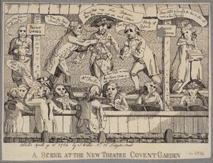 A Scene at the New Theatre, Covent Garden: Satire Depicting a Political Hustings in Covent Garden, London by English School
