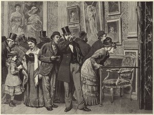 A Sunday afternoon in a picture gallery by English School