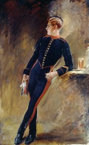 A Trooper of the Royal Horse Guards in stable dress