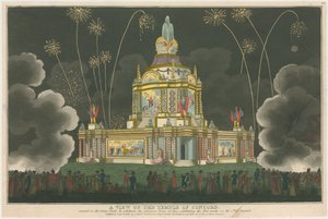 A View of the Temple of Concord by English School