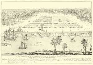 A View of the Town of Savannah, in the Colony of Georgia, in South Carolina by English School