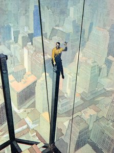 A Workman on a Dizzy Perch, High Up Above New York