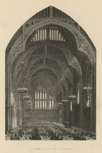 A Banquet at the Guildhall by English School