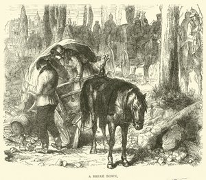 A Breakdown, November 1870 by English School