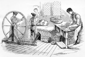 A Day at the Royal Porcelain Works, Worcester, 1843 by English School