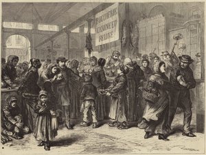 A Dog and Cat Butchers in Paris by English School