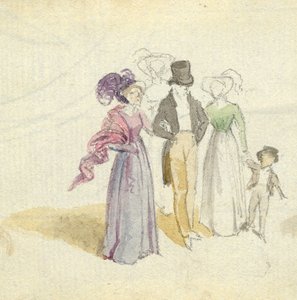 A family strolling, c.1825 by English School
