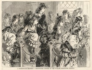 A fashionable wedding; Undignified conduct of the elegant spectators thereat by English School