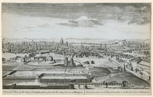 General View of London from the Bowling Green at Islington by English School