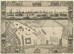 A Geometrical Plan and North East Elevation of His Majesty