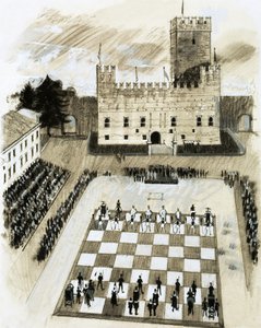 A giant game of chess is part of a festival at the town of Marcostica by English School