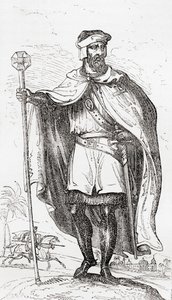 A knight templar, from Old England: A Pictorial Museum by English School