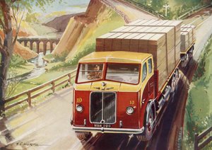 A lorry thunders down to London with its load by English School