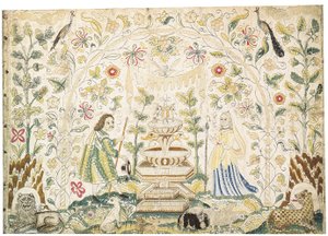 A Needlework Picture, Early to Mid 17th Century