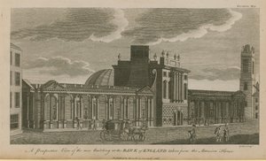 A Perspective View of the New Building at the Bank of England by English School