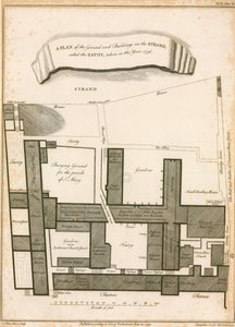 A plan of the ground and buildings in the Strand called the Savoy, taken in the year 1736