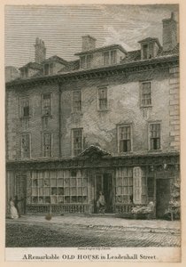 A remarkable old house in Leadenhall Street, London by English School