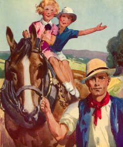 A Ride Home on Old Dobbin by English School