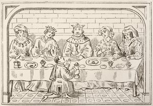 A royal banquet, from The National and Domestic History of England by William Hickman Smith Aubrey, published London, c.1890