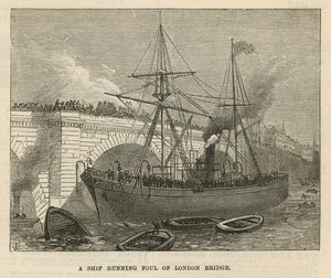 A Ship Running Foul of London Bridge