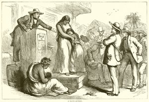 A Slave Auction by English School
