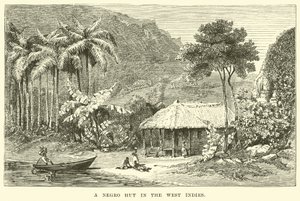 A Slave Hut in the West Indies by English School
